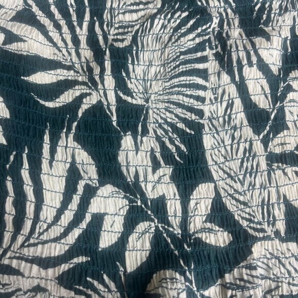 Patrons Of Peace Halter Top Tropical Leaf Peplum Hem Green Size Large New WOT - Picture 5 of 8